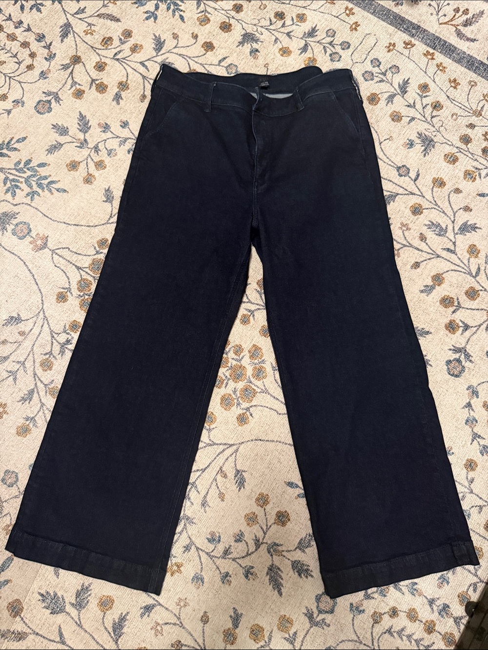 J. Crew Dark Indigo High-Rise Trouser Jean